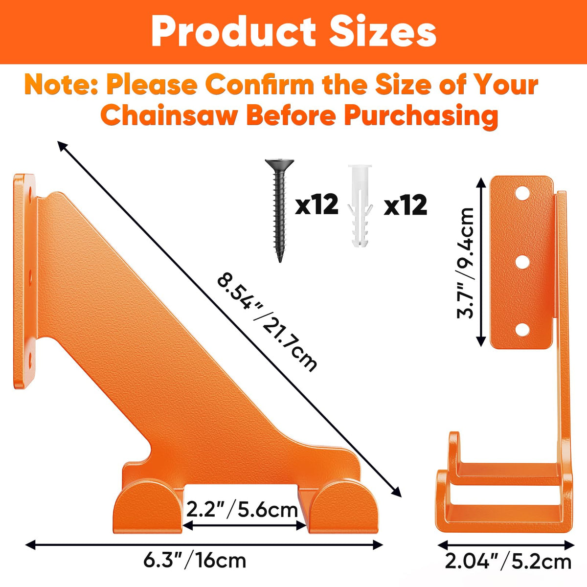 POKIPO heavy-duty chainsaw rack holds up to 70 lbs securely
