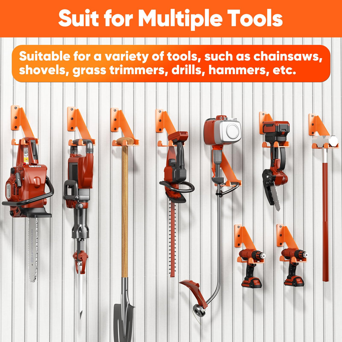 POKIPO wall-mounted tool hanger provides versatile garage organization
