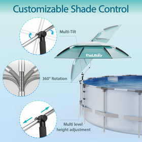 Pol Bay UV-protective fabric blocks sun while keeping you cooler during poolside chatter.