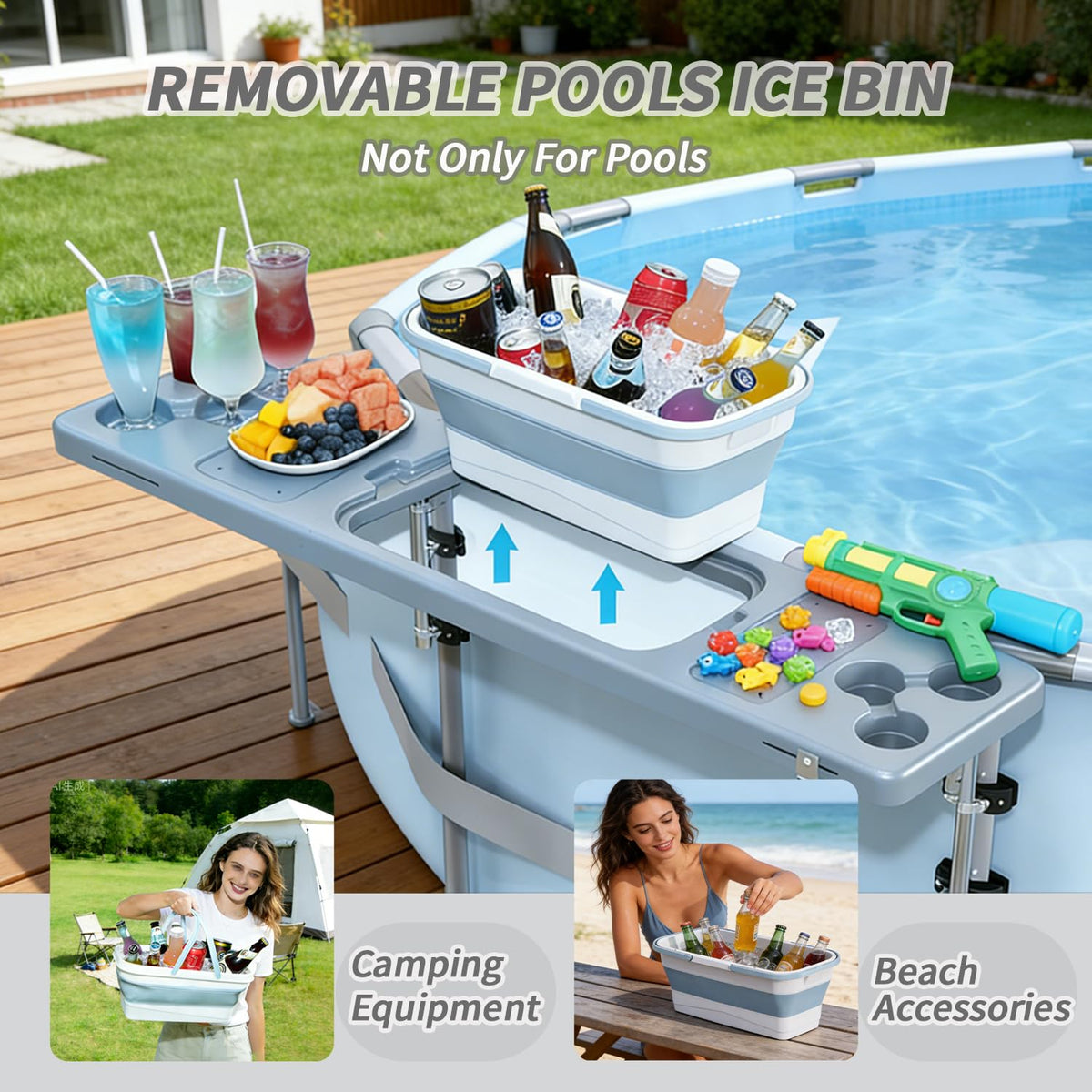 Pol Bay pool bar 304 stainless steel frame resists rust.