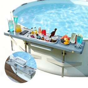 Pol Bay pool bar ice bin keeps drinks cold at the poolside.