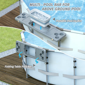 Pol Bay pool bar round frame clamp fits securely on pool poles.