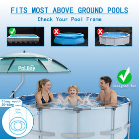 Pol Bay canopy measures 94.48 inches curved surface offering wide coverage while staying compact.