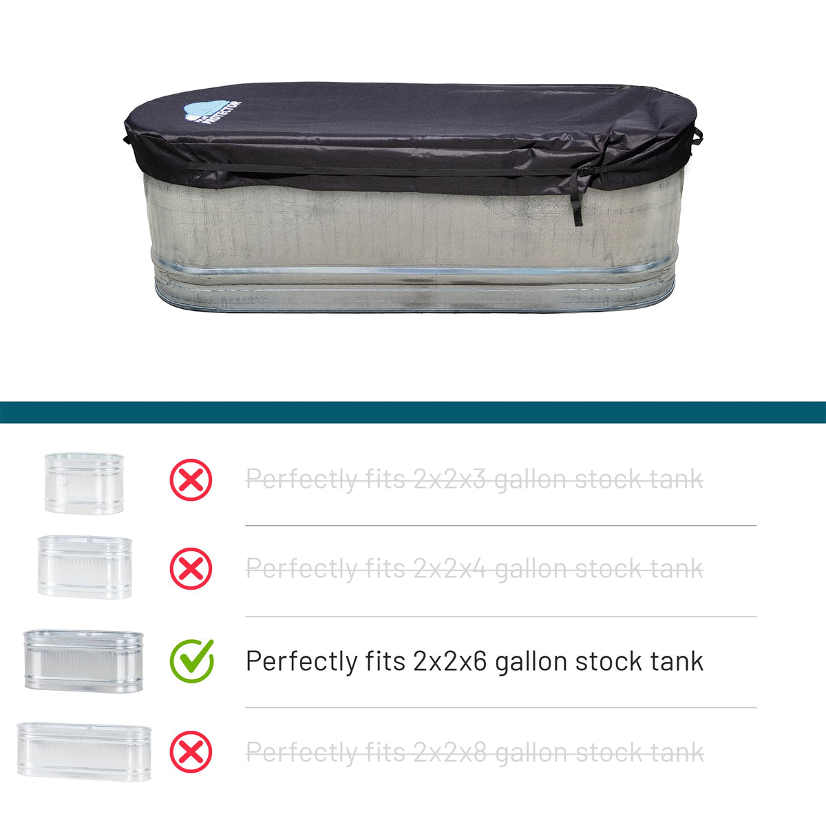 600D canvas waterproof Polar Protector cover protecting water in a galvanized tank