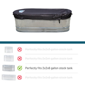 600D canvas waterproof Polar Protector cover protecting water in a galvanized tank
