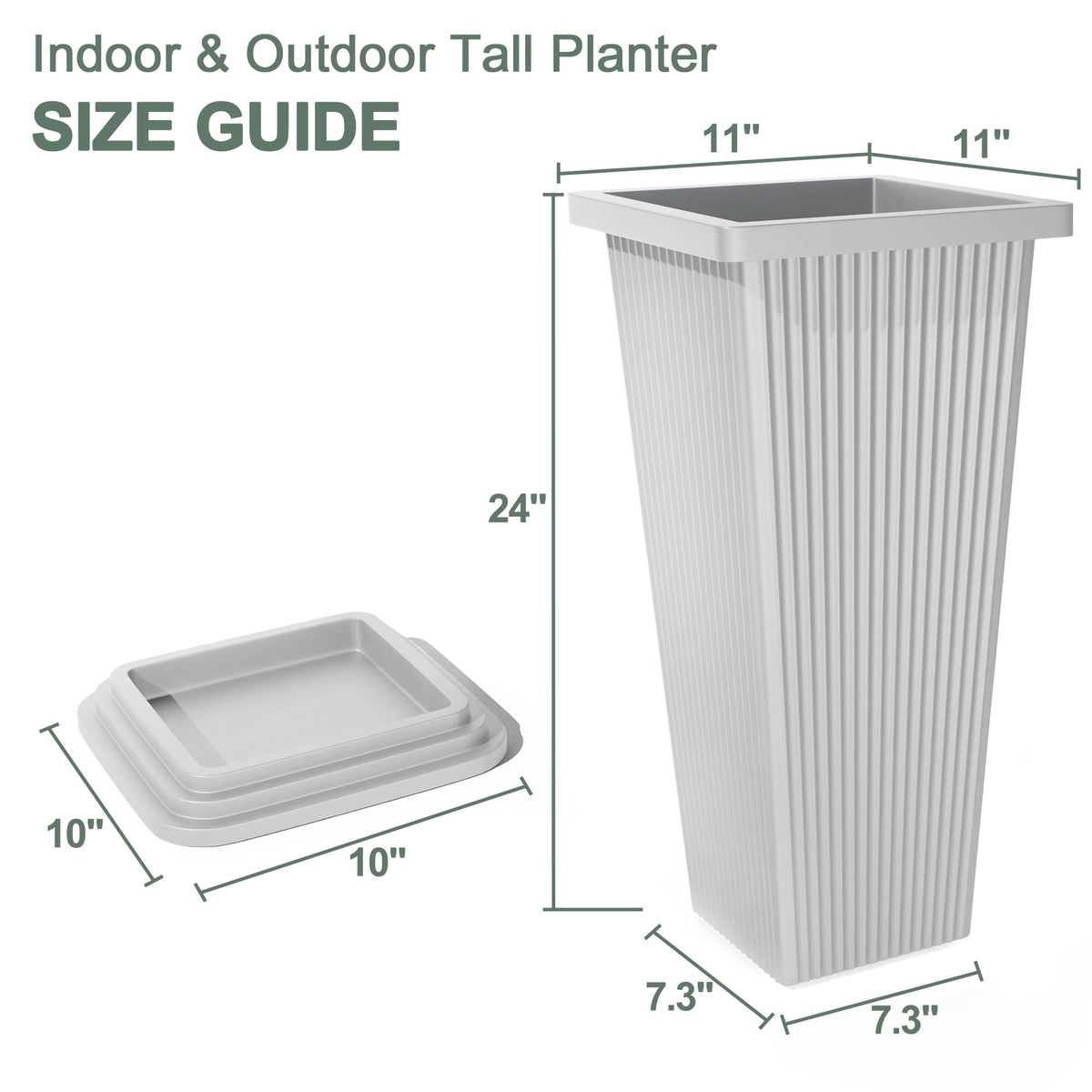 PolarcoForgeco planter with tray supports moisture management and plant health