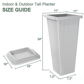 PolarcoForgeco planter with tray supports moisture management and plant health