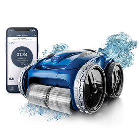 Polaris 9650iQ Sport robotic cleaner for in-ground pools, efficient debris pickup.