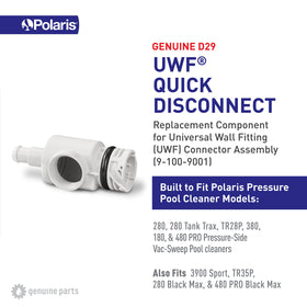 Polaris C55 wheel screw compatibility with 180 and 280 ensures quick, reliable maintenance.