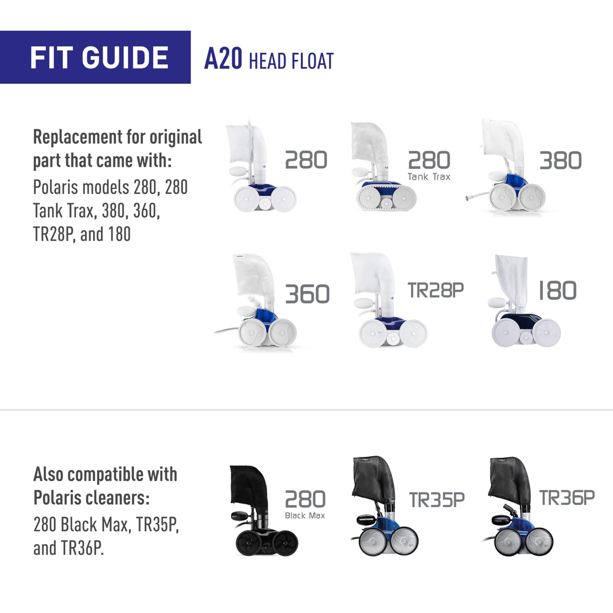Polaris head float durable materials promise long-lasting cleaning performance