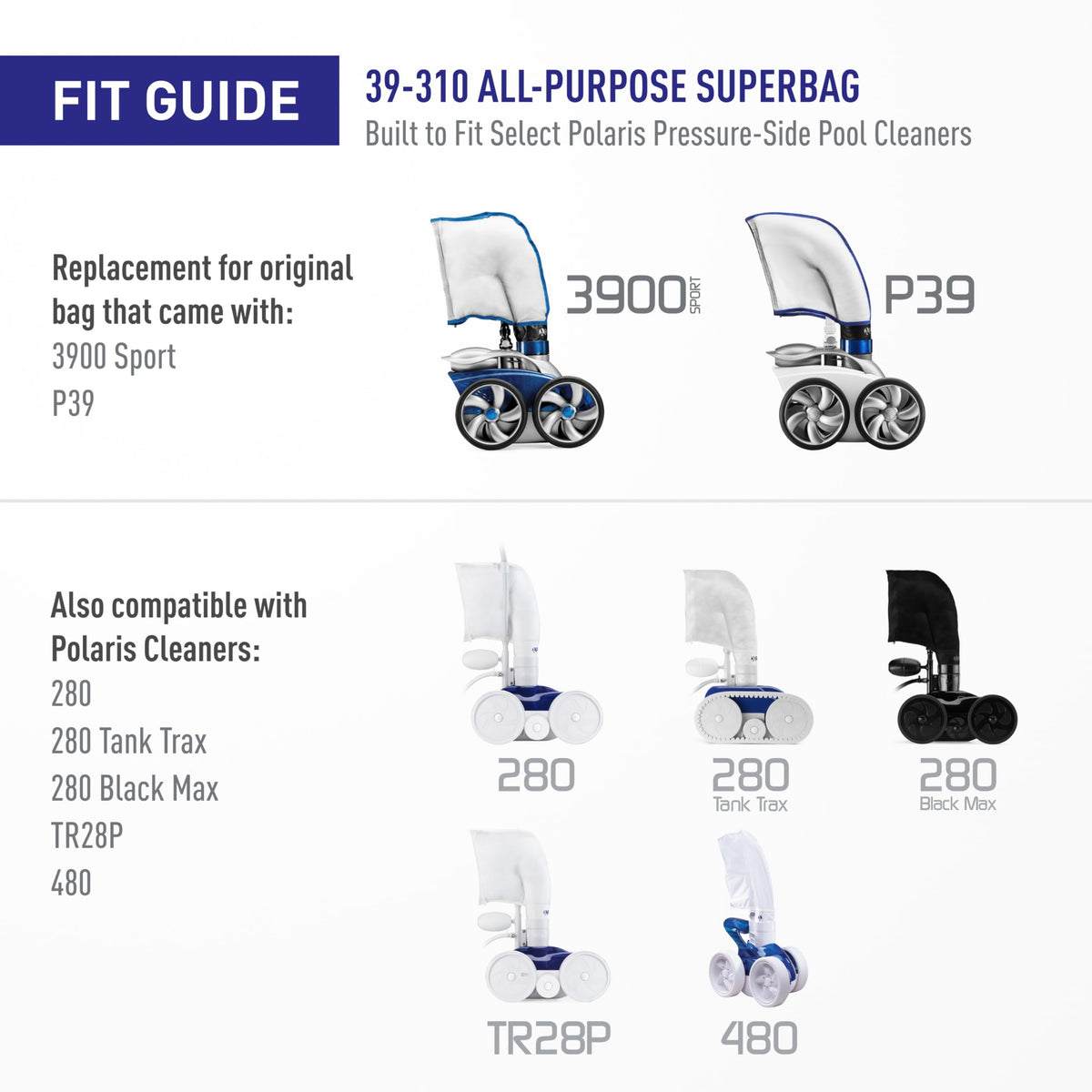 Polaris sweep hose scrubbers attach quickly to extend hose life.