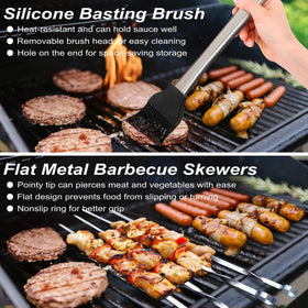 POLIGO four skewers for even heat distribution on the grill