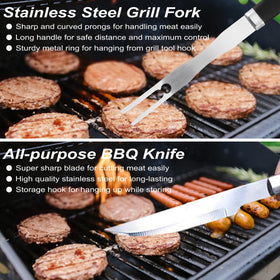 POLIGO meat knife with solid heft for clean slicing.