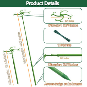 POLIUMB detachable top clips secure stems gently for Monstera