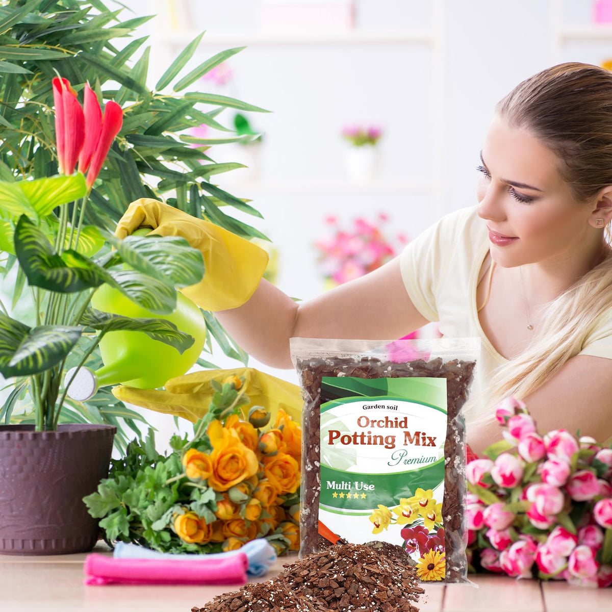 POLIUMB Orchid Potting Mix comes in resealable packaging for easy storage.