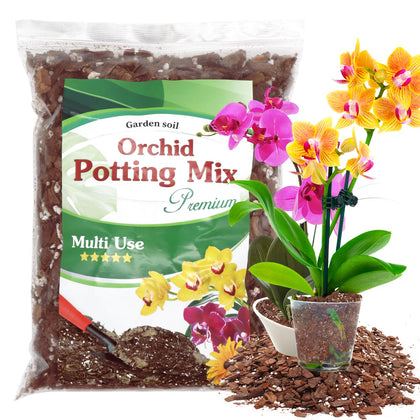 POLIUMB Orchid Potting Mix with pine bark supports healthy roots and drainage.