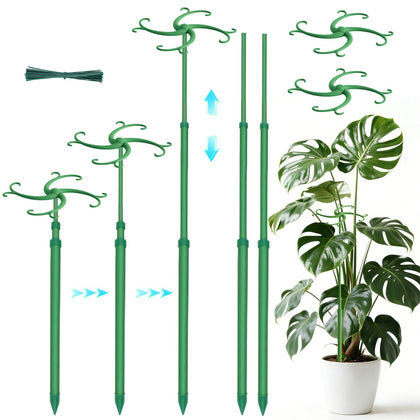 POLIUMB telescoping plant stake extending to support Monstera vines