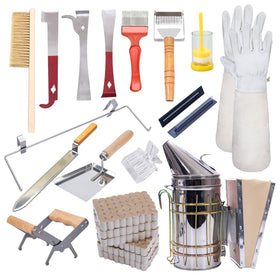 Pollibee 22-pcs beekeeping tools starter kit for beginners and hobbyists