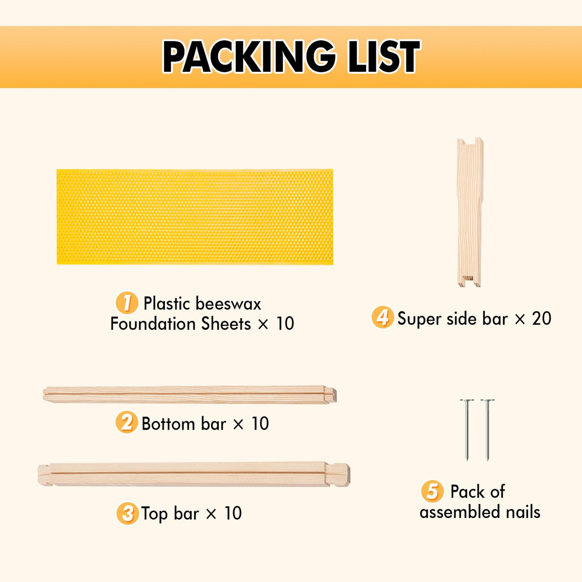 POLLIBEE Langstroth frame sizing fits standard hives for versatile use.