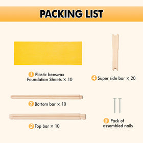 POLLIBEE Langstroth frame sizing fits standard hives for versatile use.