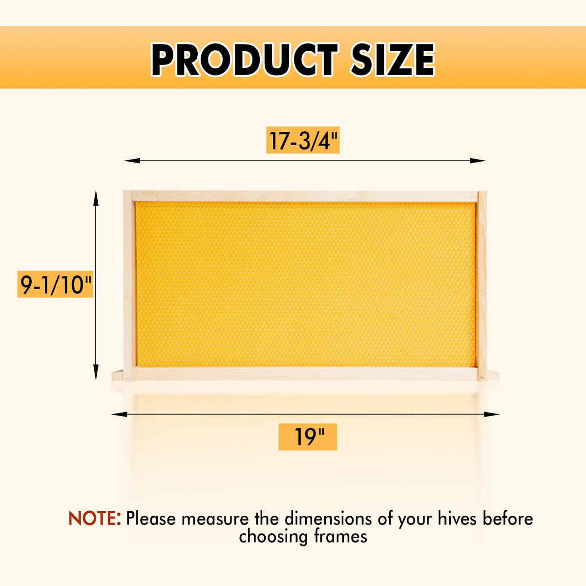 POLLIBEE pine frame with smooth sanded finish for durable beekeeping tool.