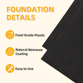 POLLIBEE Beehive Foundation with natural beeswax coating for healthy hive development
