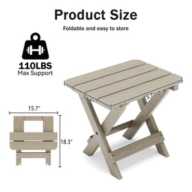 Polyhouz all-weather HDPE table with wood-texture surface for a timeless look.