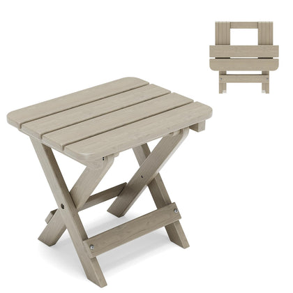 Polyhouz folding outdoor side table with quick-fold design for easy transport.