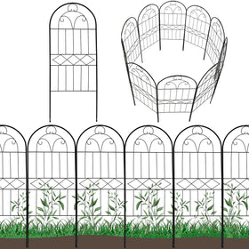 Polyjkl decorative garden fence front panel 30in tall, guards flower beds.