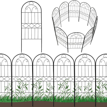 Polyjkl decorative garden fence front panel 30in tall, guards flower beds.