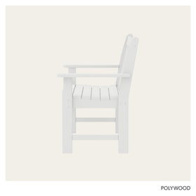 POLYWOOD Vineyard 48-inch bench porch area, versatile outdoor workspace.