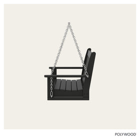 Assembled 60-inch Vineyard swing ready for outdoor lounging