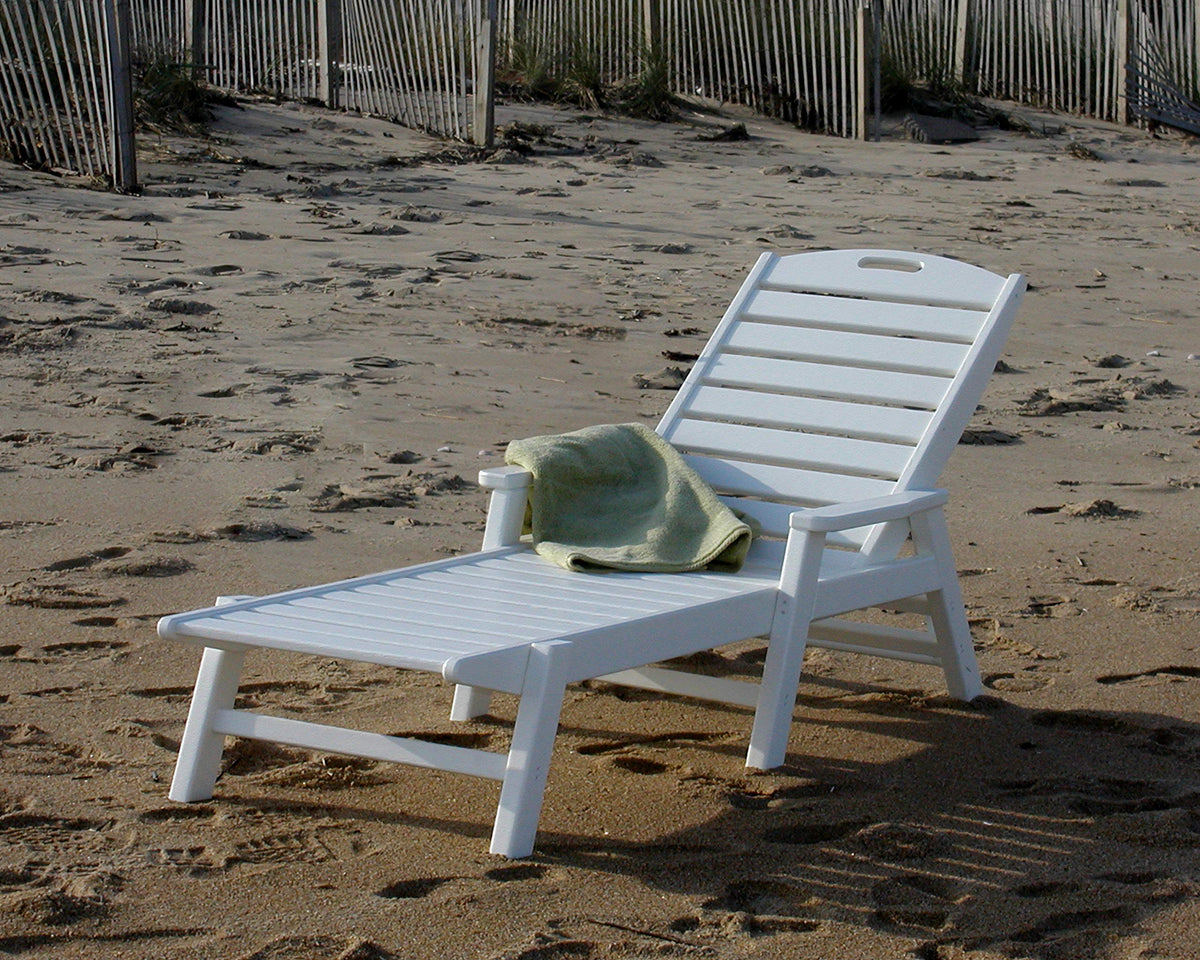 Polywood Nautical Chaise Lounge adjustable backrest demonstrates customizable comfort.