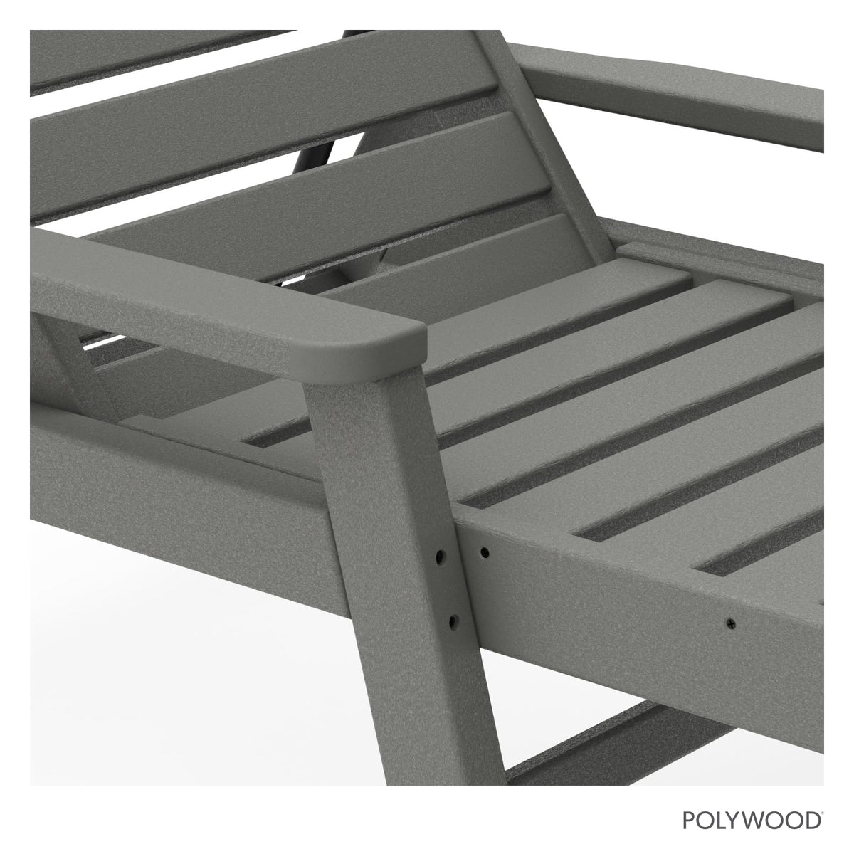 Polywood Nautical Chaise Lounge by the poolside offers resort-like lounging.