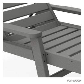 Polywood Nautical Chaise Lounge by the poolside offers resort-like lounging.