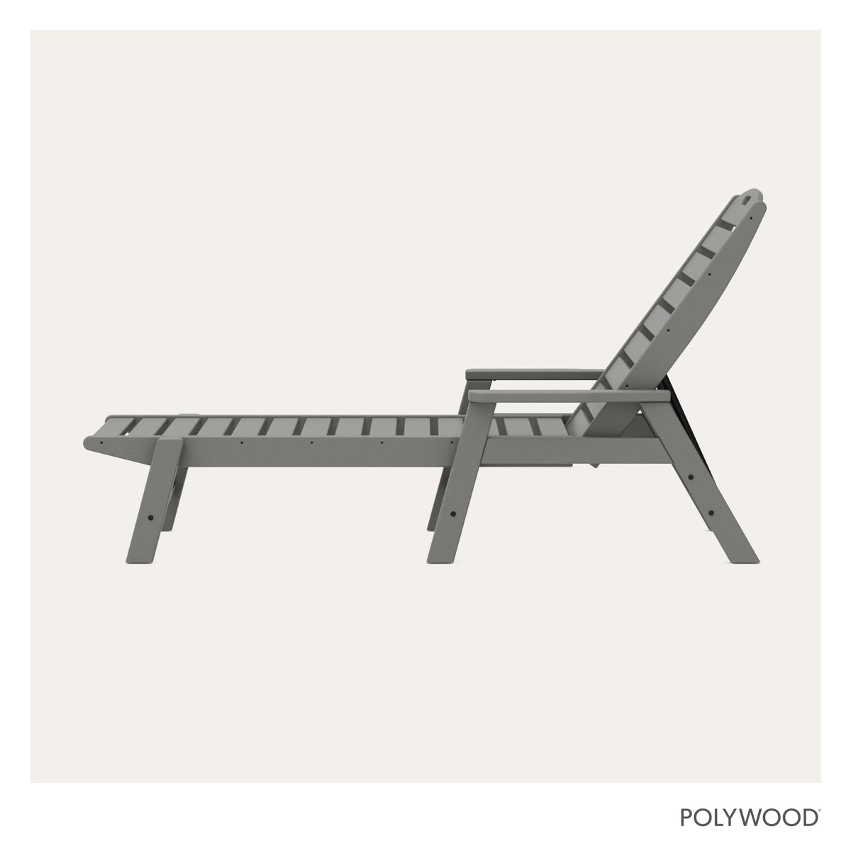 Polywood Nautical Chaise Lounge dimensions provided for patio planning.