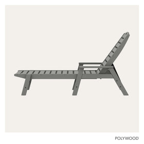 Polywood Nautical Chaise Lounge dimensions provided for patio planning.