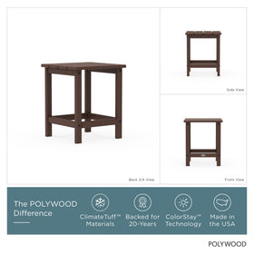 POLYWOOD recycled HDPE lumber look with low maintenance finish.