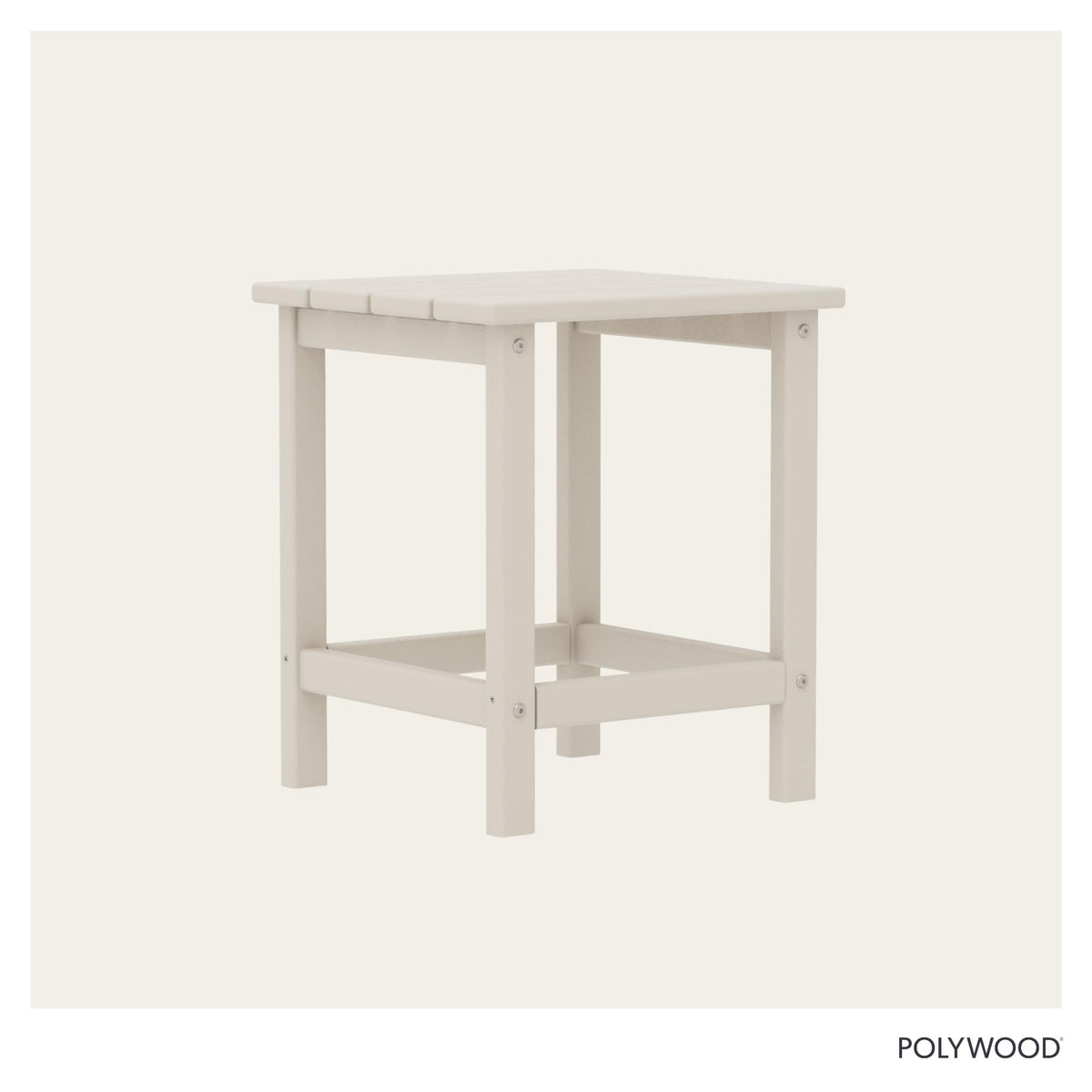 POLYWOOD Long Island Side Table, texture detail, fade-resistant color.