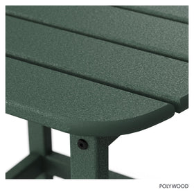 POLYWOOD side table compact size fits small patios and balconies without crowding space.