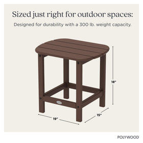 POLYWOOD South Beach Side Table close-up stain resistance and easy cleaning