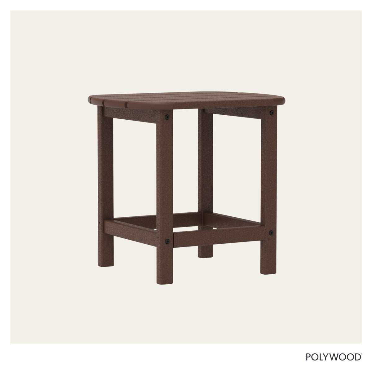POLYWOOD South Beach Side Table easy-clean surface suitable for soap and water