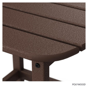 POLYWOOD South Beach Side Table with-chair pair complements outdoor setup
