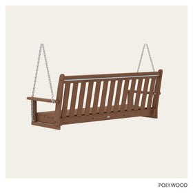 POLYWOOD Vineyard 60-inch swing on patio showcases spacious seating