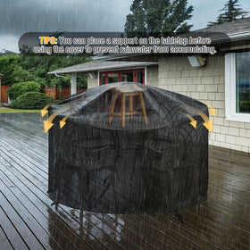 POMER 90x43 inch universal cover fits round furniture sets