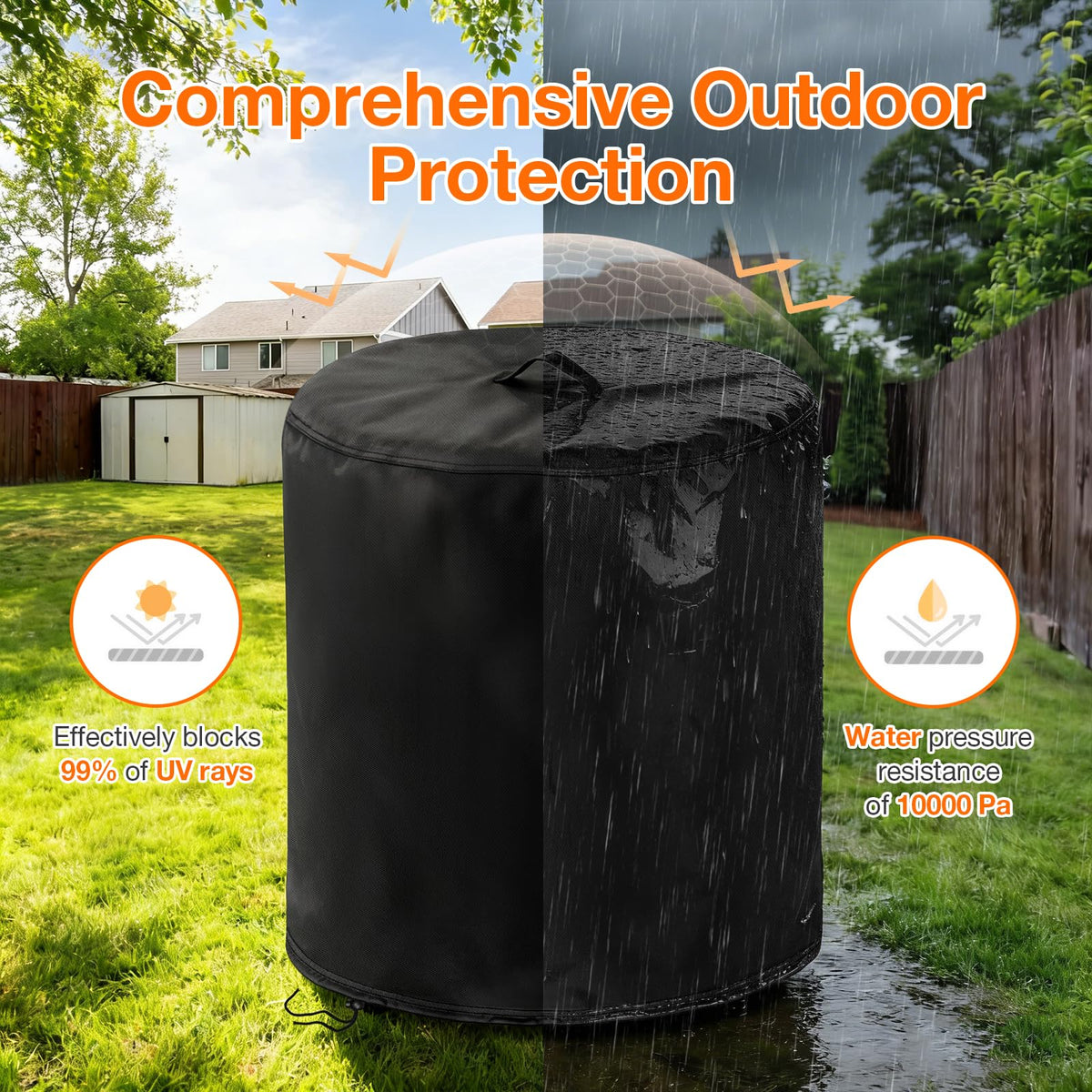 Easy setup and storage outdoors without tools