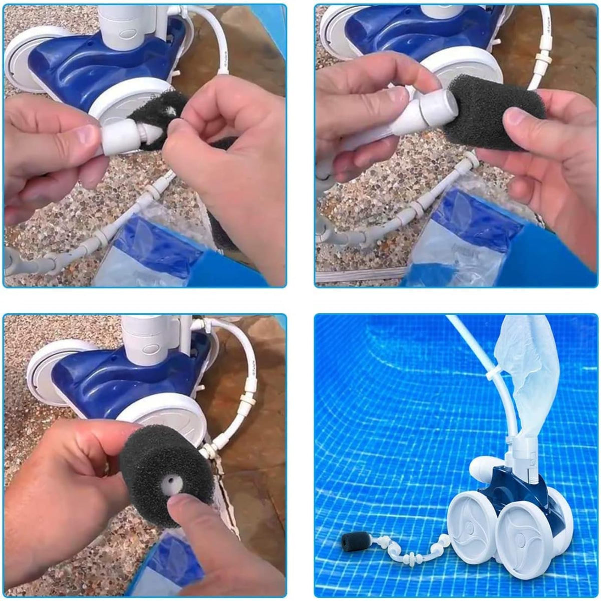 Pomeyard Polaris tail-sweep-pro-in-use shows stable cleaning action.