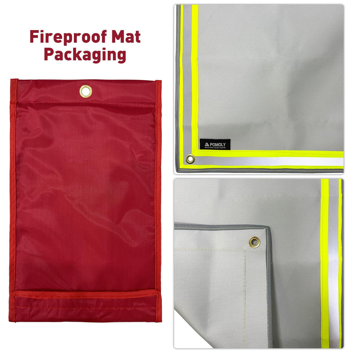 POMOLY Fire Pit Mat ideal for patio cooking and casual gatherings.