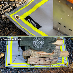 POMOLY Fire Pit Mat withstands heat up to 1022F for outdoor setups.