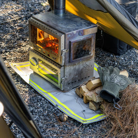 POMOLY Fire Pit Mat hydrophobic surface cleans easily and resists dust buildup.